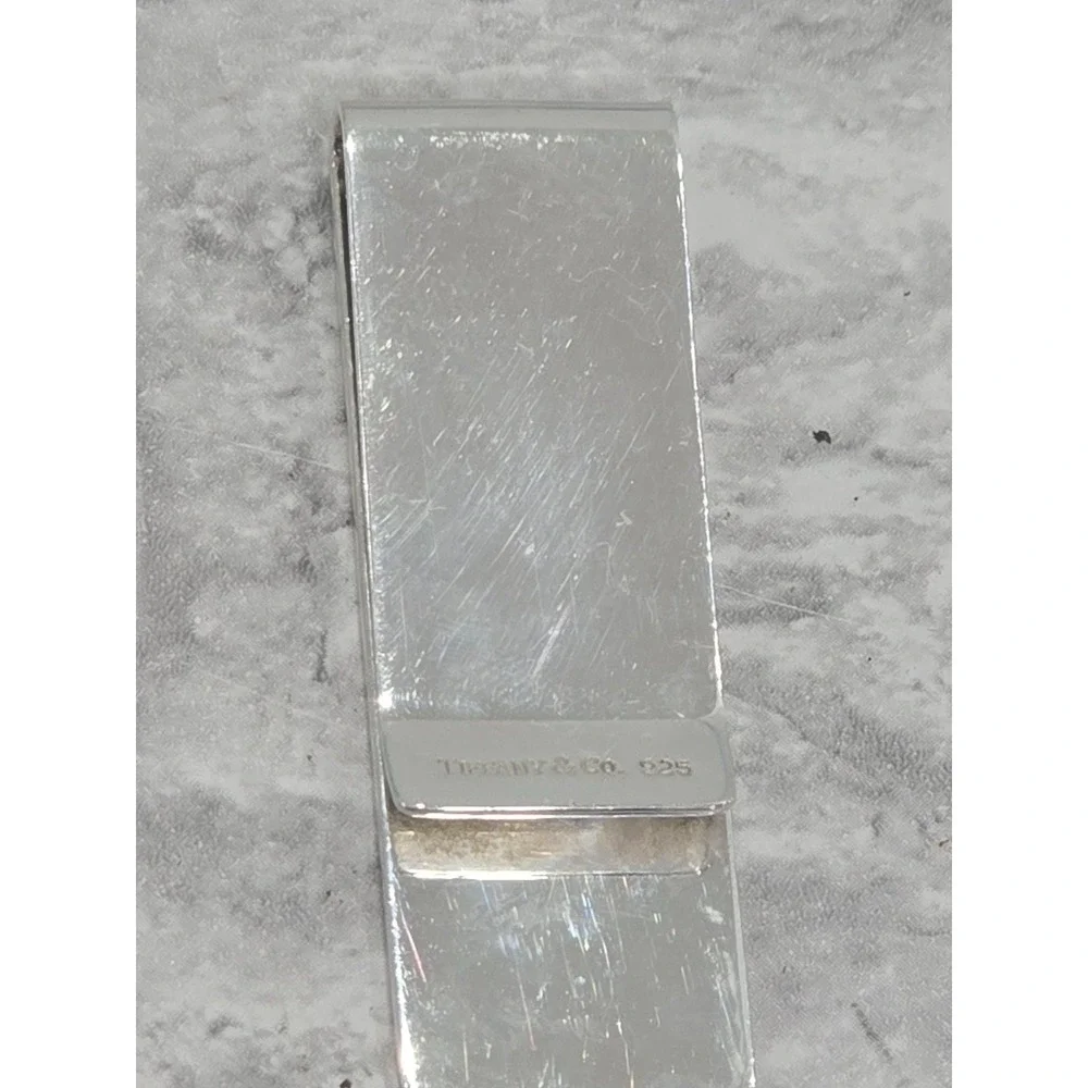 Tiffany & Co. Money Clip Sterling Silver Gift with Pouch And Box No Engravings